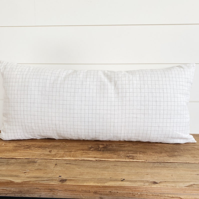 SAVANNAH Plaid Pillow Cover Gray Plaid Pillow Grey Etsy