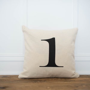 Typography Number Pillow Cover image 2