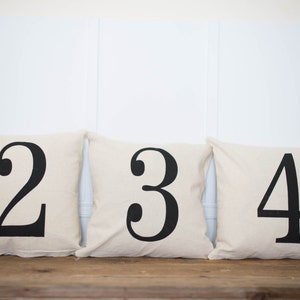 Typography Number Pillow Cover image 3