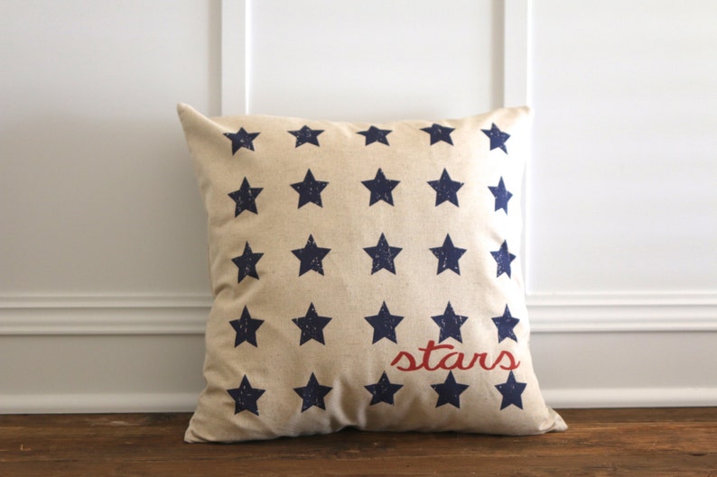 Stars & Stripes American Flag Pillow Cover Set Fourth of July Decor 4th of July Decor 4th of July Pillow Fourth of July Pillow Flag image 2