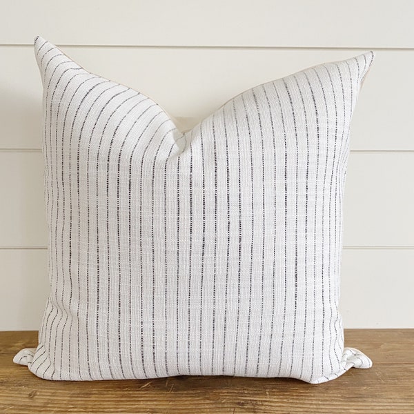 Olivia || Striped Pillow Cover ∙ Black White Pillow ∙ Striped Pillow ∙ Black Stripe Pillow ∙ Lumbar Pillow ∙ Stripe Pillow ∙ Striped Lumbar