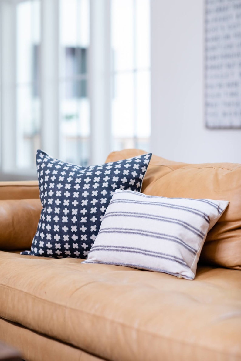 LAINEY Navy /& Ivory Pillow Cover \u2022 Neutral Pillow \u2022 Navy and White Pillow \u2022 Indigo Pillow \u2022 Lumbar Pillow \u2022 Navy Pillow \u2022 Navy Throw