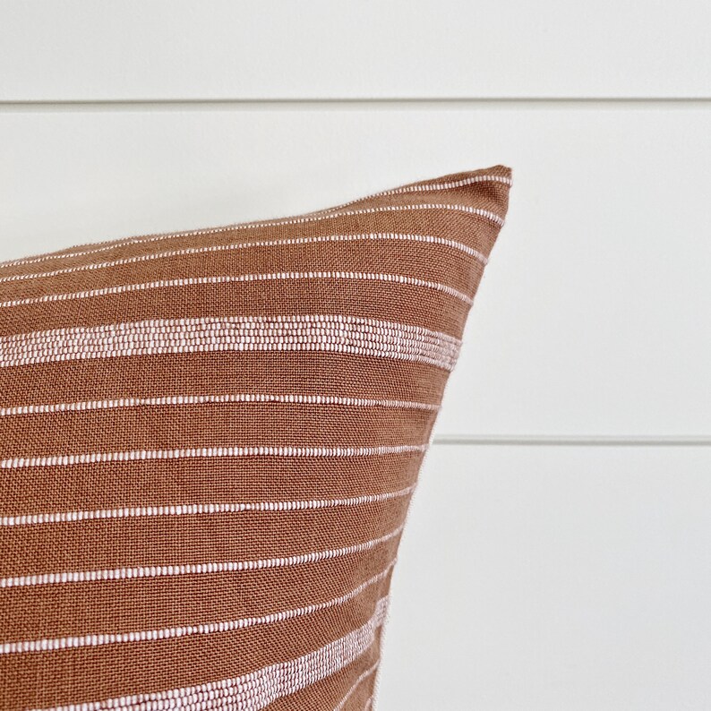 LILA Rust Linen Pillow Cover Rust Pillow Rust Throw Etsy
