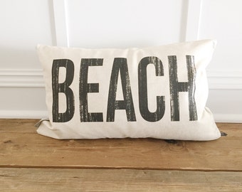 Funda de almohada de playa desgastada