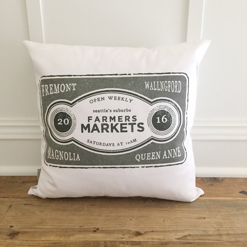 Spring Farmer's Market Pillow Cover Etsy