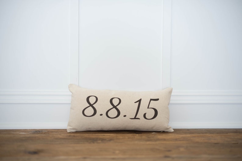 Mr. & Mrs. Custom Pillow Cover with Wedding Date 100% Linen Pillow Wedding Decor Wedding Gift Personalized Pillow shabby chic image 2
