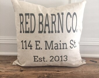 Personalized Name and Address pillow