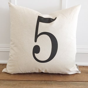 Typography Number Pillow Cover image 1