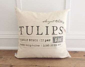 Tulip Sign Pillow Cover