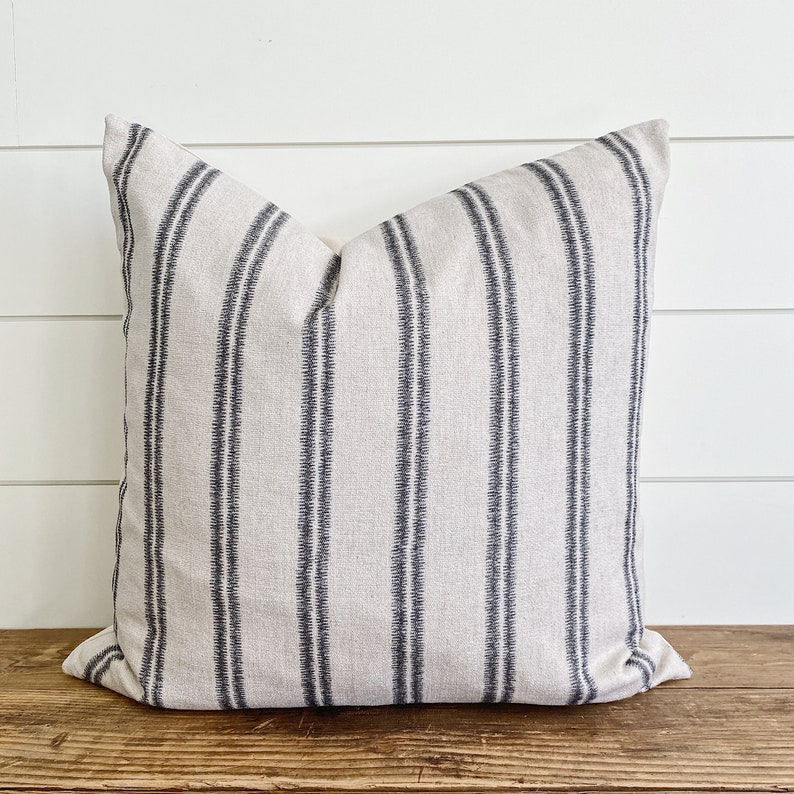 ADMIRAL Navy & Ivory Pillow Cover Neutral Pillow Navy Etsy