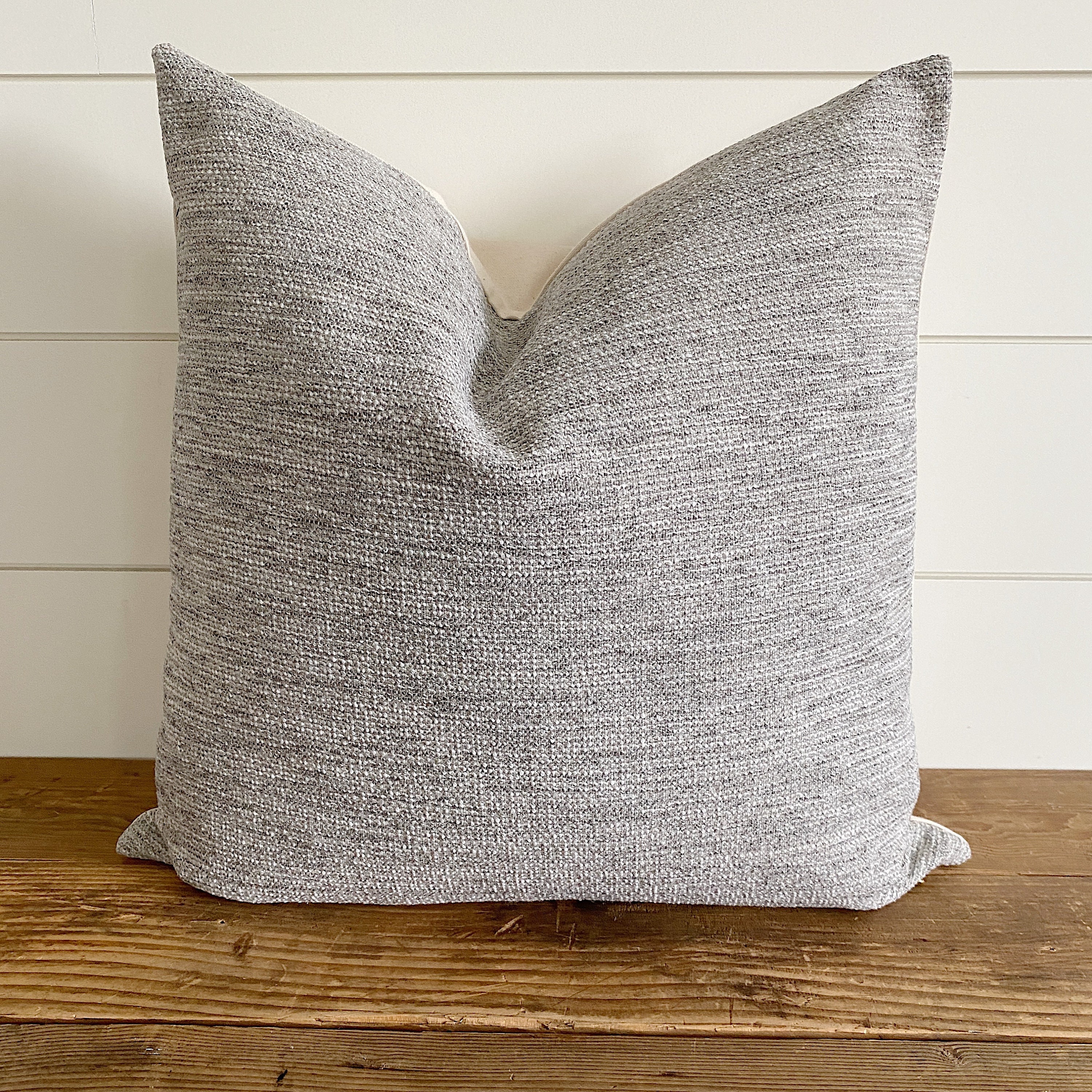Grey textured throw pillows sale