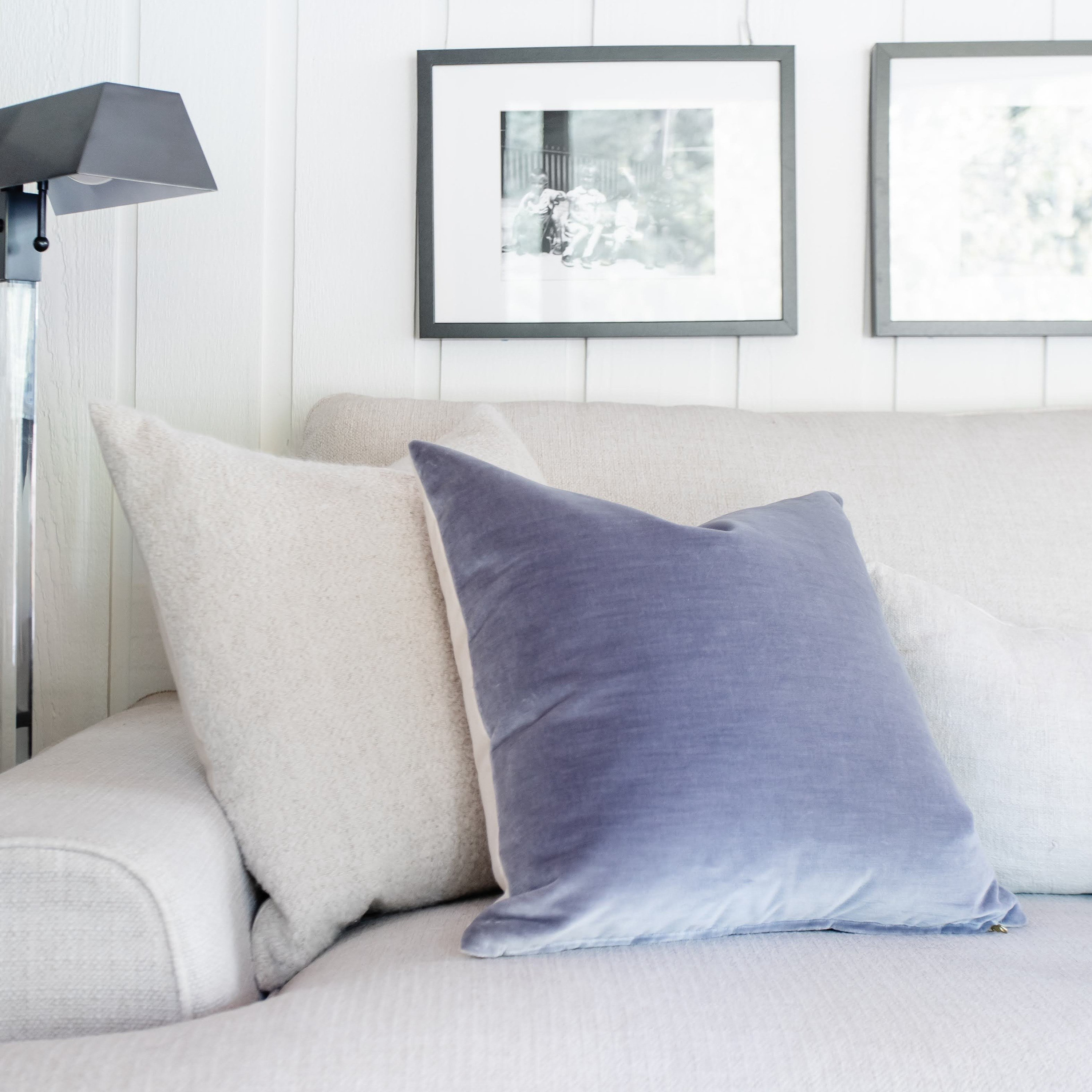 HAYDEN Periwinkle Velvet Pillow Cover Blue Mist Pillow Etsy