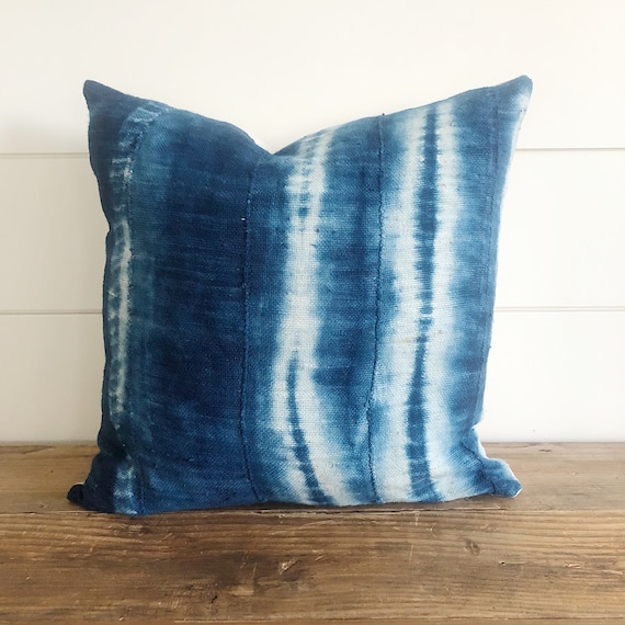 Navy clearance mudcloth pillow