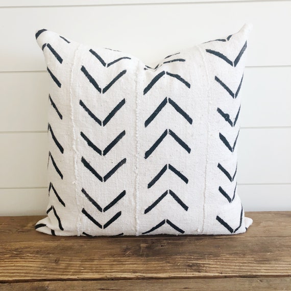Kate Authentic Africa Mud Cloth Pillow African Mud Cloth Pillow Cover, Arrows