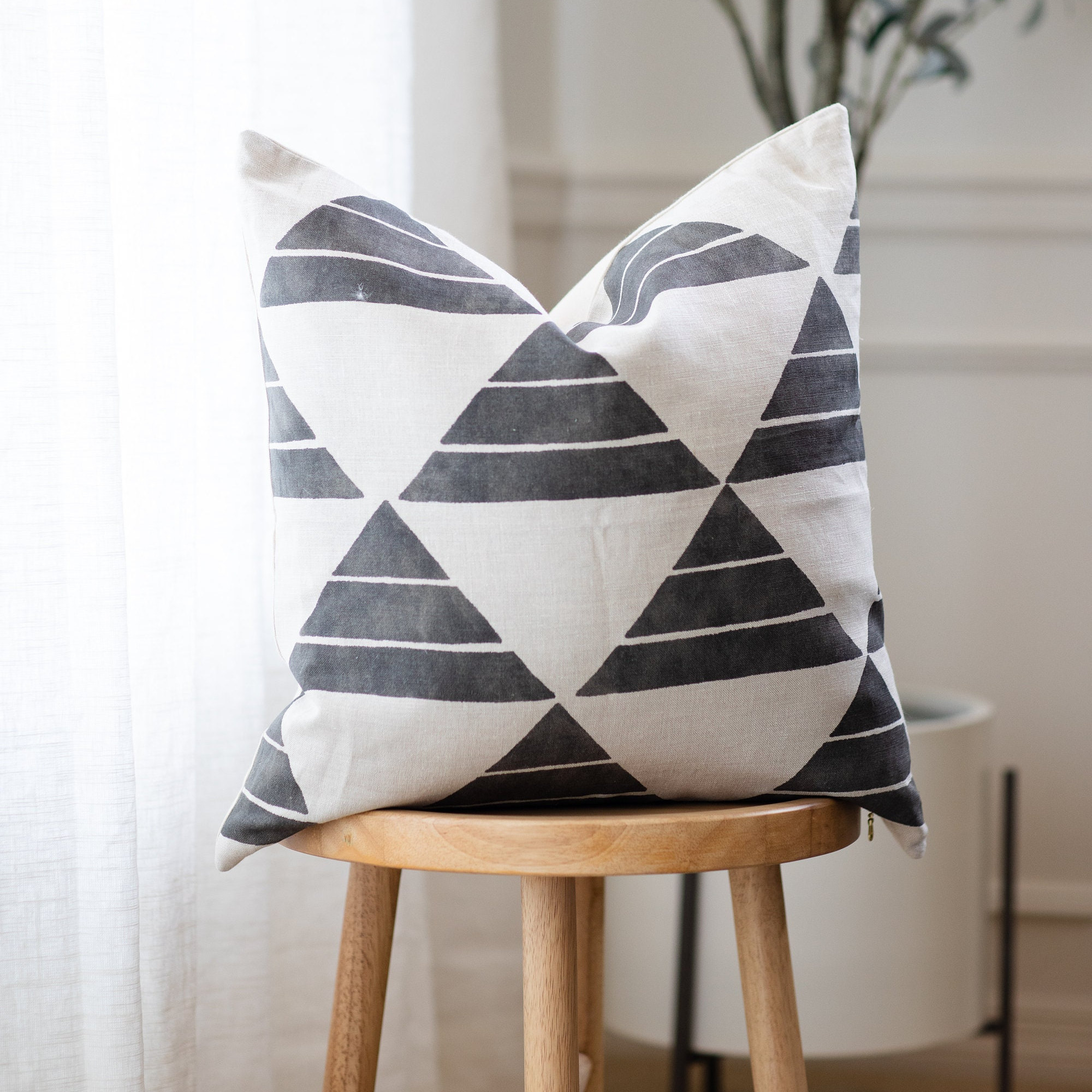 Grey and white geometric cheap cushions
