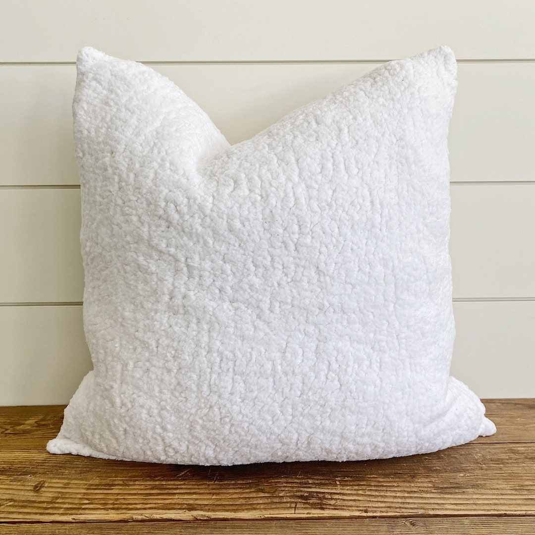 Fuzzy Pillow - Natural & White – Hey Rube