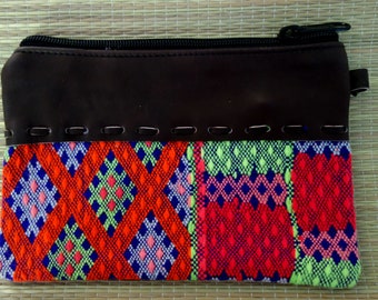 Vintage Embroidered Hmong Clutch Purse, Handmade OOAK Wristlet, Coin Purse, iPhone Purse, Clutch Purse, Clutch Wallet, Zipper Pouch,