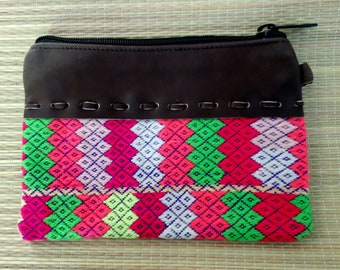 Vintage Embroidered Hmong Clutch Purse, Handmade OOAK Wristlet, Coin Purse, iPhone Purse, Clutch Purse, Clutch Wallet, Zipper Pouch,