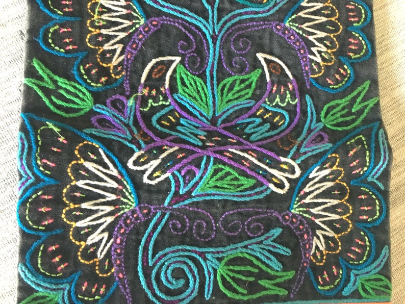 Tribal Fabric Handmade Fabric Vintage Fabric Hmong Vintage Fabric Beaded Hmong Fabric Home Decor Ethnic Textile Embellishment