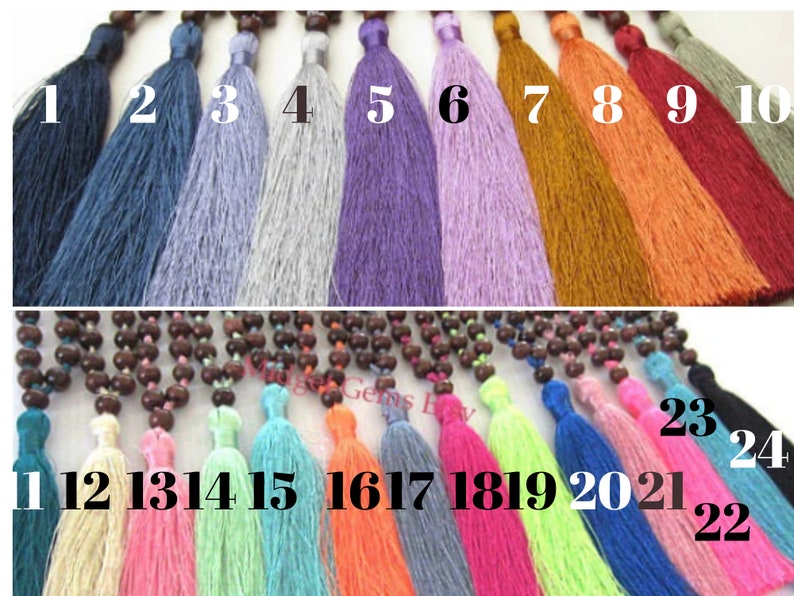 3pcs Long Boho Tassel Necklaces for Women Bohemian Beaded Prayer Beads Mala Style Hippie Style Yoga Summer Beach Ibiza Festival Colorful image 10