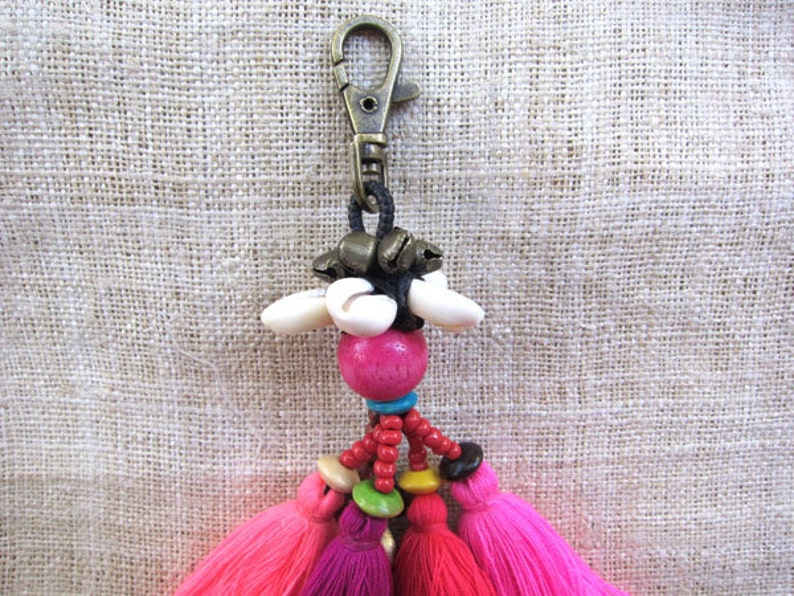 Pinks Tassel Keychain Tassel Purse Charm Tassel Purse Etsy