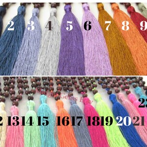 3pcs Long Boho Tassel Necklaces for Women Bohemian Beaded Prayer Beads Mala Style Hippie Style Yoga Summer Beach Ibiza Festival Colorful image 7