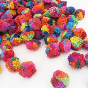 1 Cotton POM POMS, 25pcs Multi Colored Fluffy Pompoms, Handmade Craft Supplies,PomPom Ball, Round Wool Pom Pom, Party Decor Art Supplies image 5