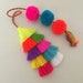 Rainbow Tassels for Bags Baskets Handmade Pompoms - Colorful Boho Tassel Decoration -Pom Pom Bag Decor Colorful Bohemian Wholesale FREE ship 