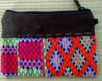 Vintage Embroidered Hmong Clutch Purse, Handmade OOAK Wristlet, Coin Purse, iPhone Purse, Clutch Purse, Clutch Wallet, Zipper Pouch,