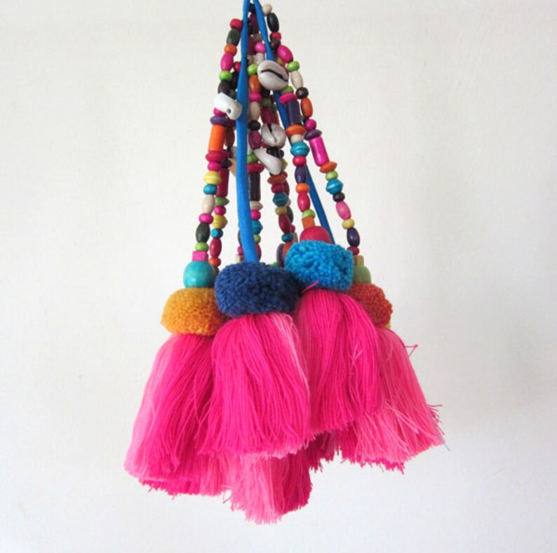 Tassel Purse Swag Tassel Beaded Purse Charm Tassel Keychain Etsy