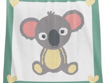 Crochet Blanket Pattern - Crochet Baby Blanket Pattern - Koala Blanket Pattern - Baby Afghans - Crochet Patterns - Bear Patterns -  graphs