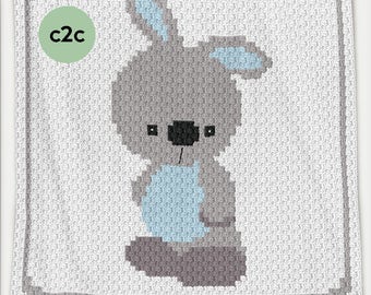 Modèle de couverture de bébé au crochet - Modèle C2C - Modèles de couverture au crochet C2C - Couverture de lapin - Graphique de couverture au crochet - Modèles de couverture de bébé