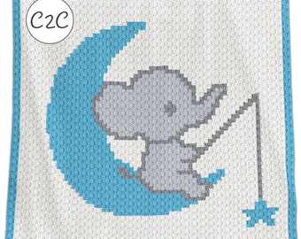 Elephant Star Häkeldecken-Muster: C2C Afghan (PDF Pattern)