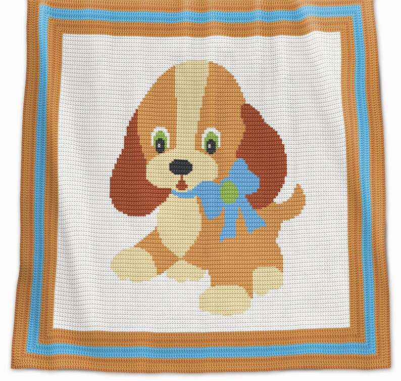 Crochet Blanket Pattern Crochet Baby Blanket Pattern Dog Blanket Pattern Baby Afghans Crochet Patterns Puppy Patterns Ginger image 1