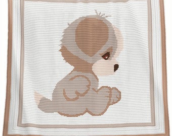 Crochet Blanket Pattern - Crochet Baby Blanket Pattern - Puppy Blanket Pattern - Baby Afghans - Crochet Patterns  - Puppy Pattern  graphs