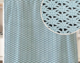 Crochet Pattern Baby Blanket Written Row by Row Christening Afghan for Baby Shower Gift Birthday Newborn Receiving Blanket gift Baptism