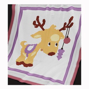 CROCHET Pattern - Baby Blanket Pattern - Christmas Deer - Christmas  Blanket Chart - PDF Crochet Graph - Christmas Crochet Afghan Pattern