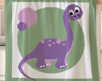 Crochet Dinosaur Baby Blanket Pattern: Lola Afghan (PDF Pattern)