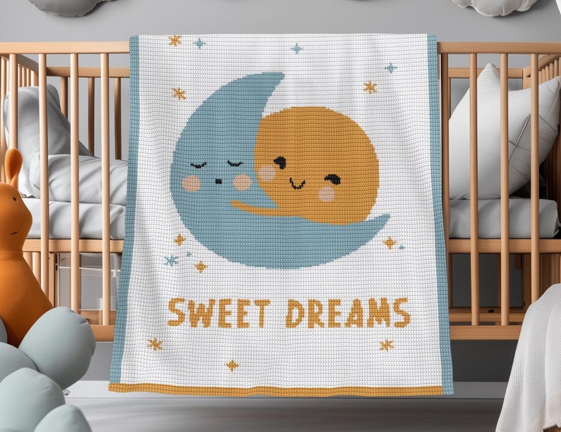 Sweet Dreams Crochet Baby Blanket Pattern | Row-by-row + Chart PDF ...