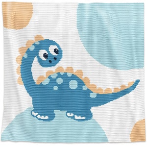 Crochet Blanket Pattern - Crochet Baby Blanket Pattern - Dinosaurs - Rico Blanket Pattern - Baby Afghans -  Dinosaur Crochet Pattern