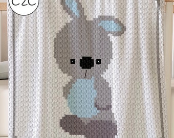 C2C Häkeldecke Muster: Baby Häschen Afghan (PDF Muster)