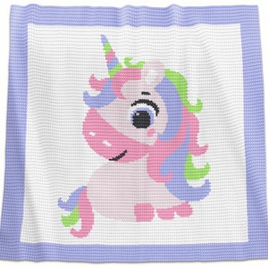 Crochet Blanket Pattern - Crochet Baby Blanket Pattern - Unicorn Blanket Pattern - Baby Afghans - Crochet Patterns  Baby Unicorn Pattern