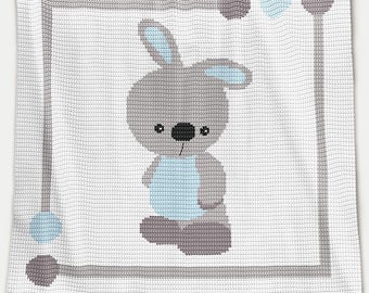 CROCHET Pattern - Baby Blanket Pattern - Baby Bunny - Crochet Graph - Bunny Crochet Pattern - Afghan Crochet Pattern - Bunny Crochet Chart