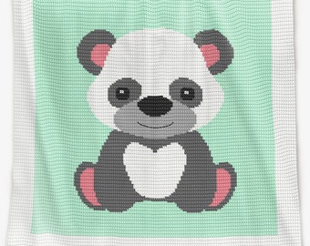 Panda Bear Crochet Baby Blanket Pattern: Afghan Graph (PDF Pattern)