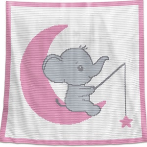 CROCHET Pattern - Baby Blanket Pattern - Star Fisher Elephant - Crochet Graph - Crochet Pattern - Afghan Crochet Pattern - Elephant Graph