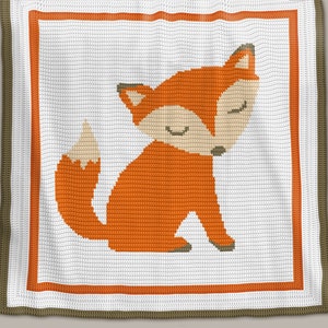 CROCHET Pattern - Baby Blanket - Fox - Crochet Graph - Fox Crochet Pattern - Afghan Crochet Pattern - Fox Crochet Graph