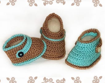 Crochet patterns - Baby booties -  crochet booties pattern - crochet shoes - boys bootс - girls baby shoes - classic style boots