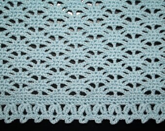 CROCHET Pattern - Baby Blanket Pattern - Blue Summer - Baby Crochet Afghan - Lace Crochet Pattern - Blanket Crochet Pattern - Easy Crochet