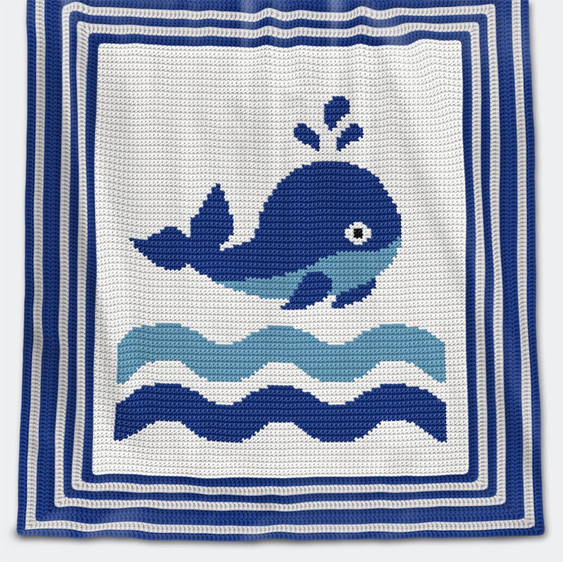 Patron CROCHET Patron Couverture Bébé Baleine Graphique Crochet Patron Crochet Baleine image 1