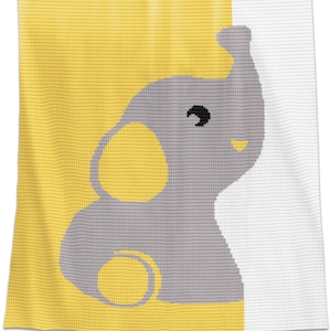 CROCHET Pattern - Baby Blanket Pattern - Banana Elephant - Crochet Graph - Crochet Pattern - Afghan Crochet Pattern - Elephant Graph